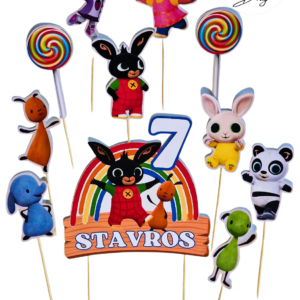 Topper tort personalizat Bing – cu nume și vârstă