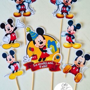 Topper tort personalizat Mickey Mouse – cu nume și vârstă