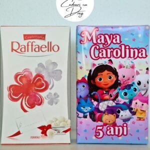 Cutie cu bomboane pentru cadru didactic - Raffaello 80g (Gabby's Dollhouse)