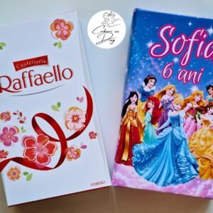Cutie cu bomboane pentru cadru didactic - Raffaello 80g (Disney Princess)
