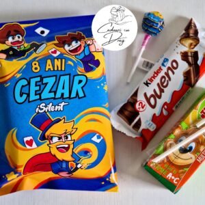 Punguțe personalizate copii – iSilent– Tedi, Kinder Bueno & Chupa Chups