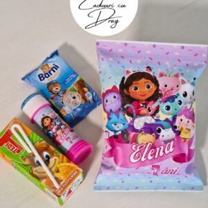 Punguțe personalizate copii – Gabby's Dollhouse – Tedi, Baloane de săpun & Barni