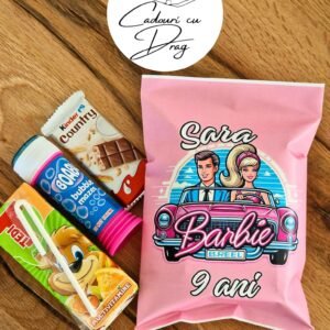 Punguțe personalizate copii – Barbie – Tedi, Baloane de săpun & Kinder Country